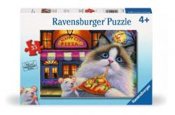 RAVENSBURGER CASSE-TÊTE 35 PIÈCES - HAPPY CAT PIZZA #12004060